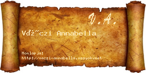 Váczi Annabella névjegykártya